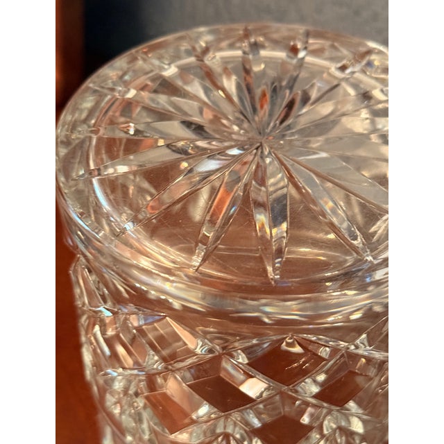 Glass Vintage Crystal Cut Glass Biscuit - Cookie - Candy Jar - Pineapple Cut For Sale - Image 7 of 14