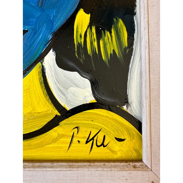 Abstract Expressionism Original Abstract Portrait Painting by Peter Keil, Framed For Sale - Image 3 of 8
