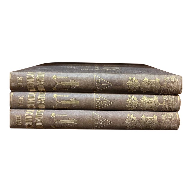 Antique Cassell's Technical Educator 3 Vol Set Encyclopedia Art Color Plates For Sale