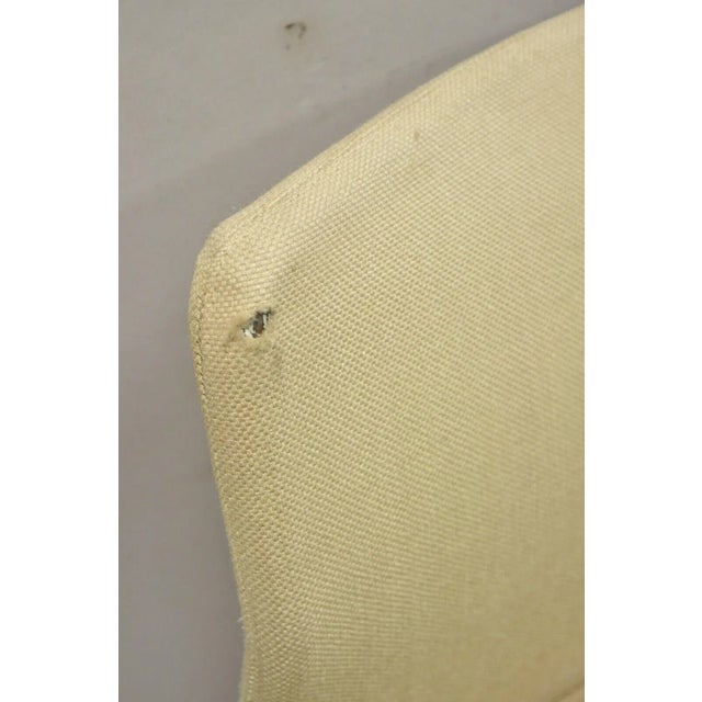 1970s Mid Century Modern Tubular Chrome Cantilever Side Chair With Burlap Seat For Sale - Image 5 of 13