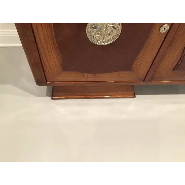 Art Deco French Art Deco Five-Door Buffet With Silver Plaques For Sale - Image 3 of 9