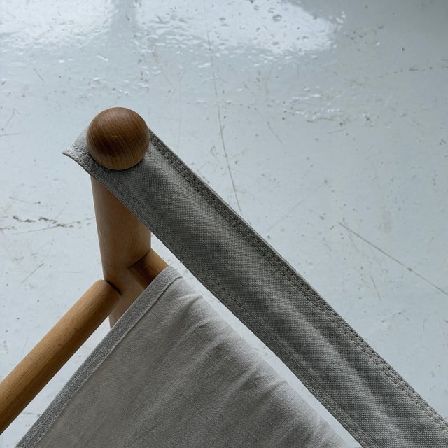 1980s Danish Canvas Sling Safari Chairs For Sale - Image 9 of 10