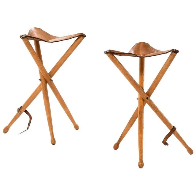 1960s Set of Hunting Stools, Sweden For Sale - Image 5 of 5