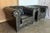 English Pair of English CHesterfield Club Chairs- Tufted Armchairs For Sale - Image 3 of 18