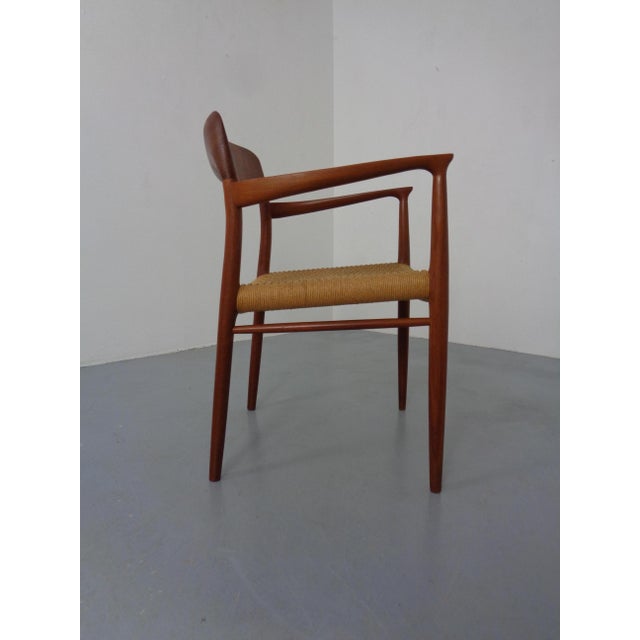 Brown Model 56 Armchair in Teak & Papercord by Niels Otto Møller for J.L. Møllers, Denmark, 1950s For Sale - Image 8 of 18