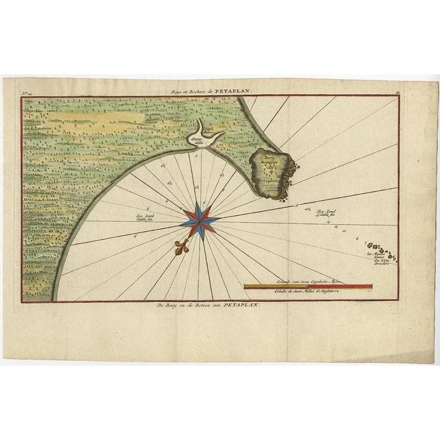 Antique Map of the Bay and Rocks of Petatlan, 1749 For Sale - Image 3 of 5