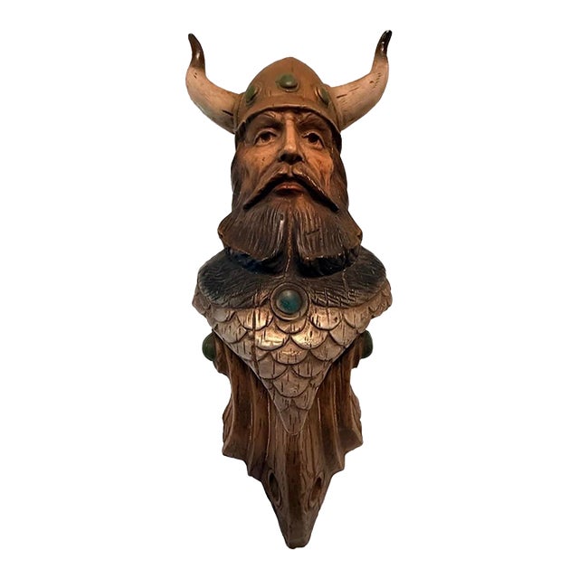 Vintage 1960s Viking Ships Longship Bust Sculpture For Sale