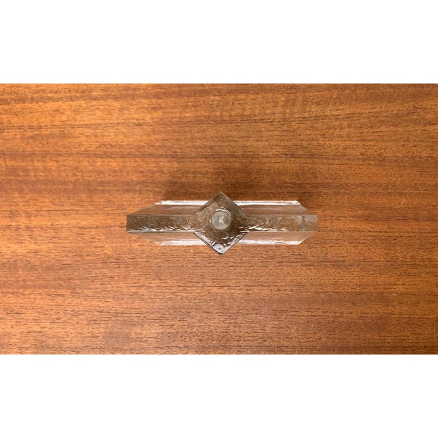 Mid-Century Modernist Glass Block Vase, 1960s For Sale - Image 14 of 18