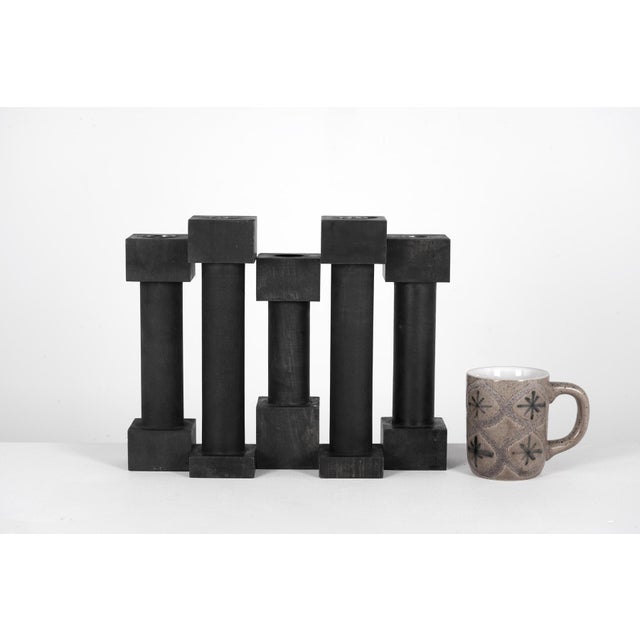 Postmodern Postmodern Candlesticks from Jérôme Thermopyles, 1980, Set of 5 For Sale - Image 3 of 8