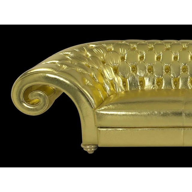 Italian Gold Faux Fur Versailles Sofa from VGnewtrend For Sale - Image 4 of 6