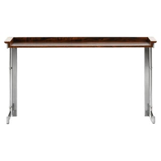 Vintage Side Table in Rosewood and Chromed Steel by Jan Lunde Knudsen, 1960s For Sale