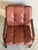 Brown 1960s Danish Mid Century Modern Rosewood Lounge Chair Leather Scandinavian Accent Armchair For Sale - Image 8 of 9