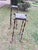 Brutalist Garden Columns in Wrought Iron and Veined Marble, Set of 2 For Sale - Image 6 of 16