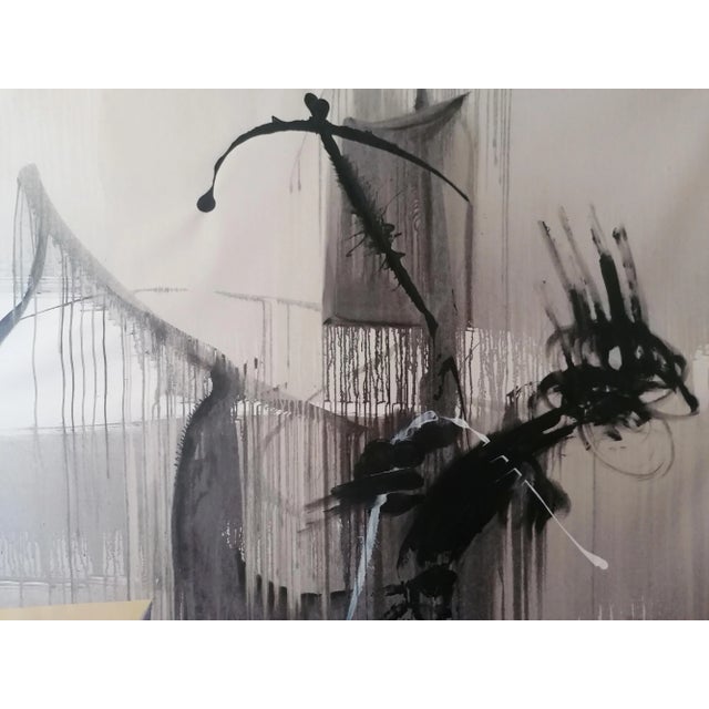 Velgal 2023 oil acrylic canvas 160x160x1 this work represents a landscape in a flow of untamed emotions. Using acrylics...