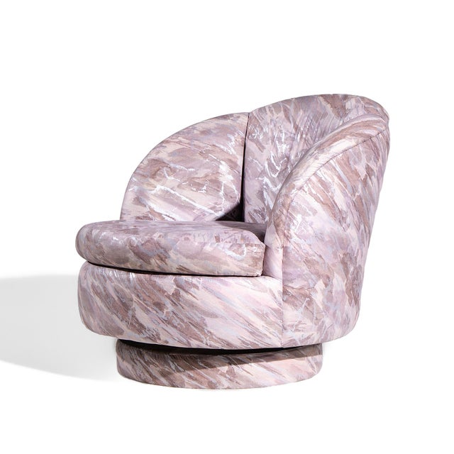 Milo Baughman for Thayer Coggin Mid Century Swivel Tilt Lounge Chairs - Pair For Sale In Chicago - Image 6 of 13