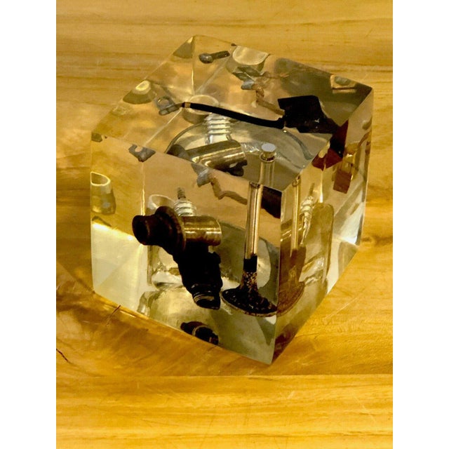 Vintage Decorative Cube with Mechanical Elements by Pierre Giraudon, 1970s For Sale - Image 11 of 13