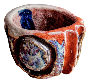Ceramic Bowl with Multicolored Glaze, 1970s