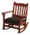 Mission Style Antique Oak Rocking Chair For Sale