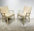 Karl Springer 1980s Karl Springer Goatskin JMF Captains Arm Chairs For Sale - Image 4 of 13