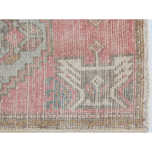 Textile Minimal Vintage Turkish Door Mat Rug -1' 8'' X 3' 1'' For Sale - Image 7 of 11