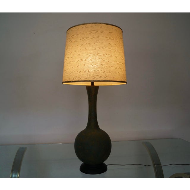 1960’s Mid-Century Modern Pottery Ceramic Table Lamp For Sale - Image 10 of 12