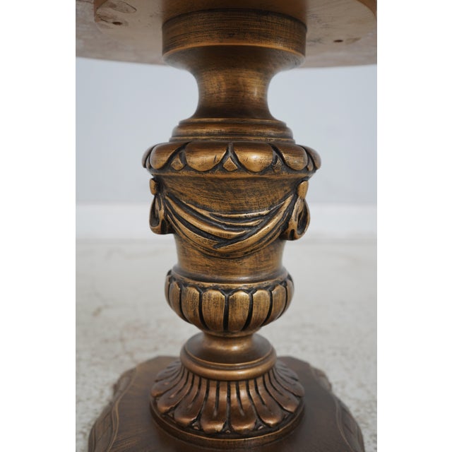 Pair Italian Style Oval Marble Top Occasional Tables For Sale - Image 9 of 12