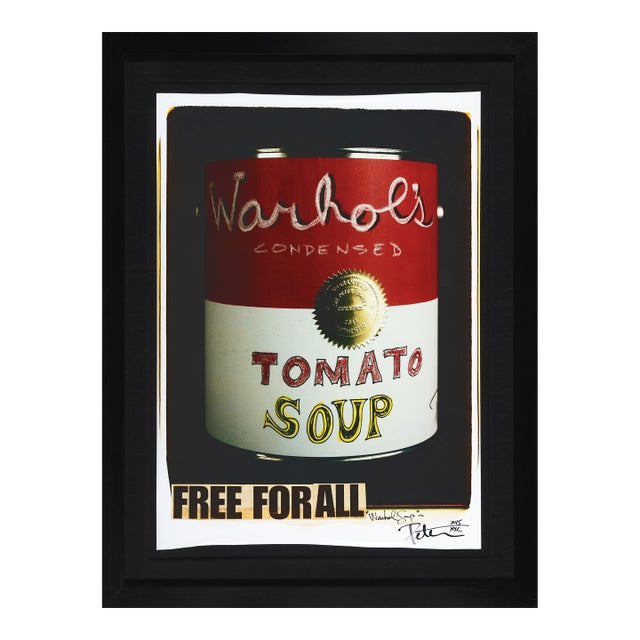 Peter Tunney, Warhol Soup (Unique Hand Signed Polaroid With Collage) For Sale