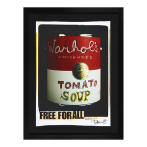 Peter Tunney, Warhol Soup (Unique Hand Signed Polaroid With Collage)