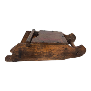 Antique Hand-Carved Wooden Rice Measure | Farmhouse Rustic Accent