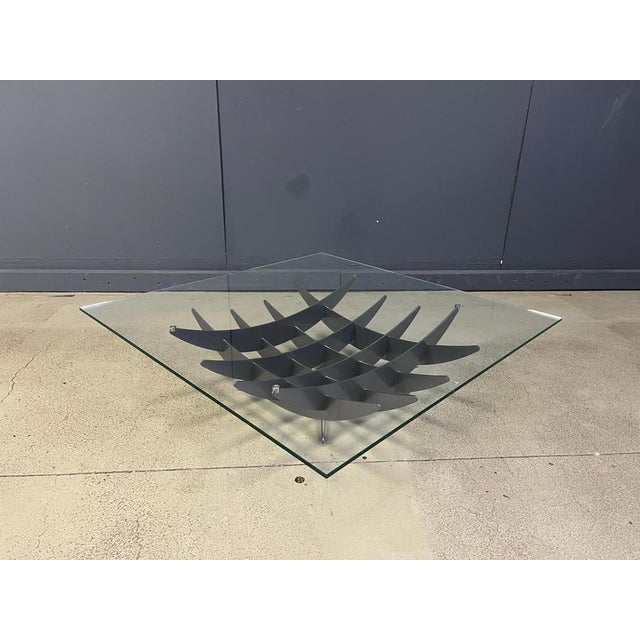 Atlas Coffee Table with Glass by Cattelan, Italy, 1990s For Sale - Image 3 of 12