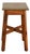 Stickley Brothers Antique Mission Oak Arts & Crafts Leather Top Tabouret Side Table, Circa 1910 For Sale