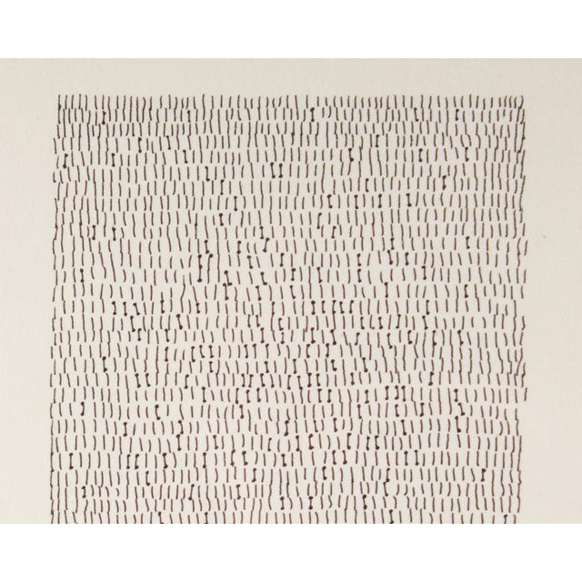 Abstract 1975 Abstract Ink Drawing by Russell Forester For Sale - Image 3 of 7