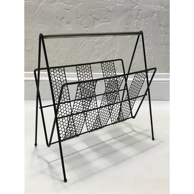 1960s Perforated Metal Magazine Holder For Sale - Image 5 of 8