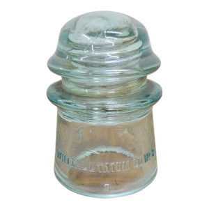 Vintage Whitall Tatum Co No 2 Aqua Glass Insulator