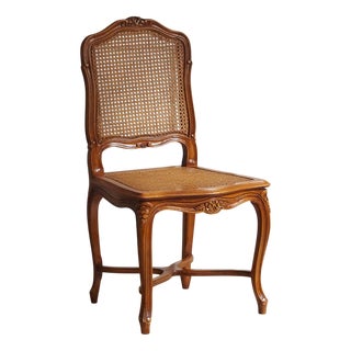 French Louis XV Style Viennese Wicker Dining Chair For Sale