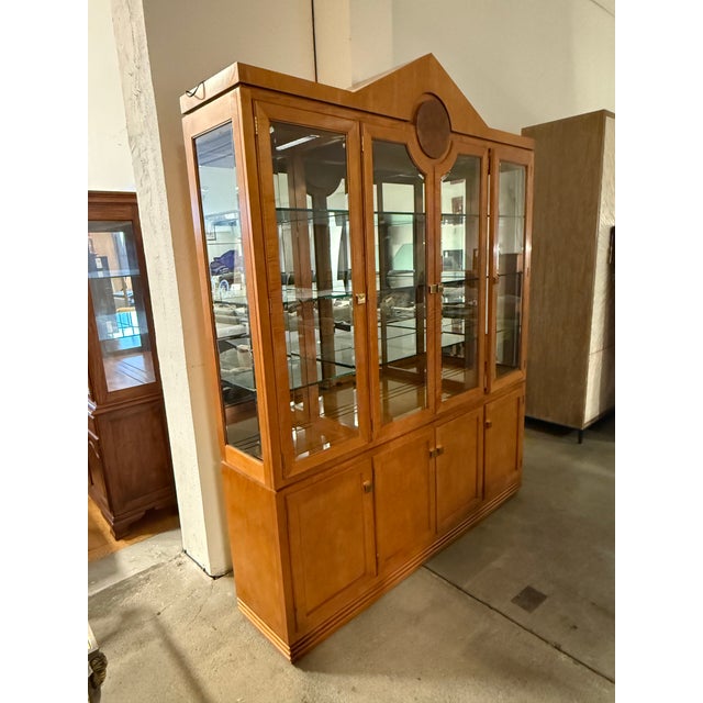 1990s Hickory White Genesis Collection Biedermeier Style China Cabinet For Sale - Image 5 of 12