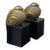 Vintage Sculptural Brass Bird Bookends on Black Bases, Pair For Sale