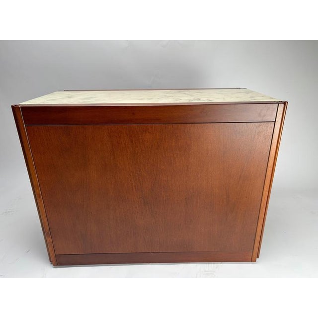Italian Dry Bar attributed to Angelo Mangiarotti for Molteni in Wood and Marble, 1960s For Sale - Image 10 of 11