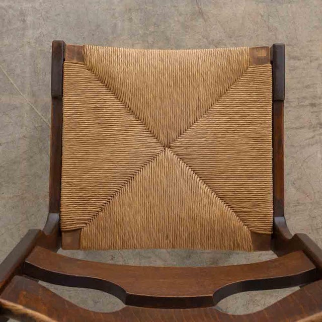 Vintage French Oak Dining Chairs in the Style of Guillerme & Chambron, Set of 6 For Sale - Image 12 of 16