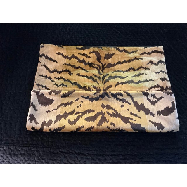The House of Scalamandre Pair of 26”x26” Scalamandre Tigre Pillow Covers For Sale - Image 4 of 4