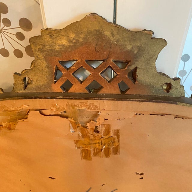 Rococo Gold French Crown Mirror For Sale - Image 11 of 17
