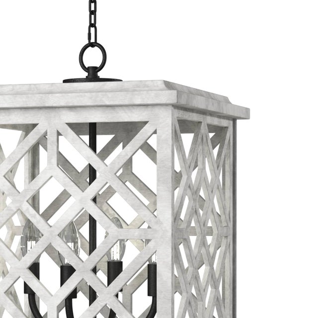 Traditional Regina Andrew Chatham Wood Lantern, White For Sale - Image 3 of 7