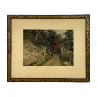Late 19th Century "An Arcade in the Hills" Pencil Signed Tinted Photograph After Wallace Nutting, Framed For Sale