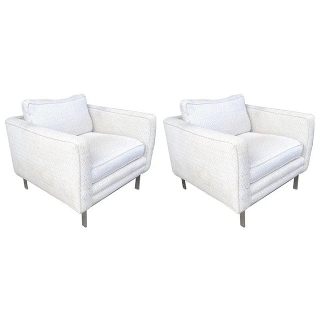 White International Style Club Chairs - a Pair For Sale - Image 8 of 8