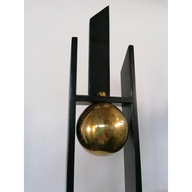 Mid-Century Italian Sculptures or Valet Stands in Metal and Brass, Set of 2 For Sale - Image 6 of 8