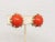 Vintage 1950s Signed Nettie Rosenstein Cabochon Faux-Carnelian Clip Earrings - 2 Pieces For Sale - Image 4 of 7