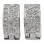 18k 750 Solid White Gold Natural Diamond Huggie Hoop Earrings, Pair For Sale
