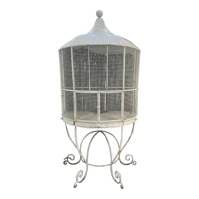Vintage Monumental French Chateau-Style Birdcage For Sale