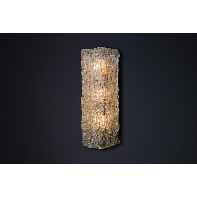 Mid-Century Large Art Glass Sconces, Austria, 1950s For Sale - Image 9 of 10