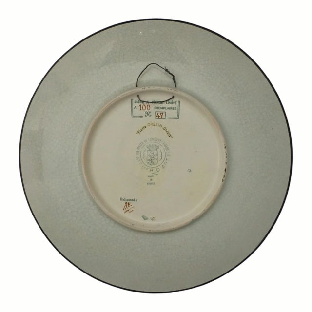 French Longwy Majolica Armorial Charger Dijon Coat of Arms Colorful Hanging Plate Limited Edition Burgundy Keepsake Gift...